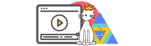 video next to a cat with a crown