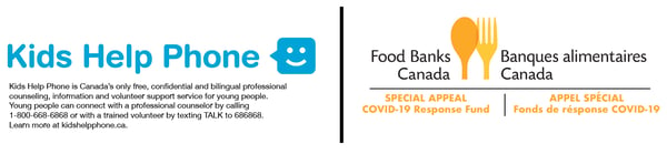 Kids Help Phone and Food Banks Canada logos
